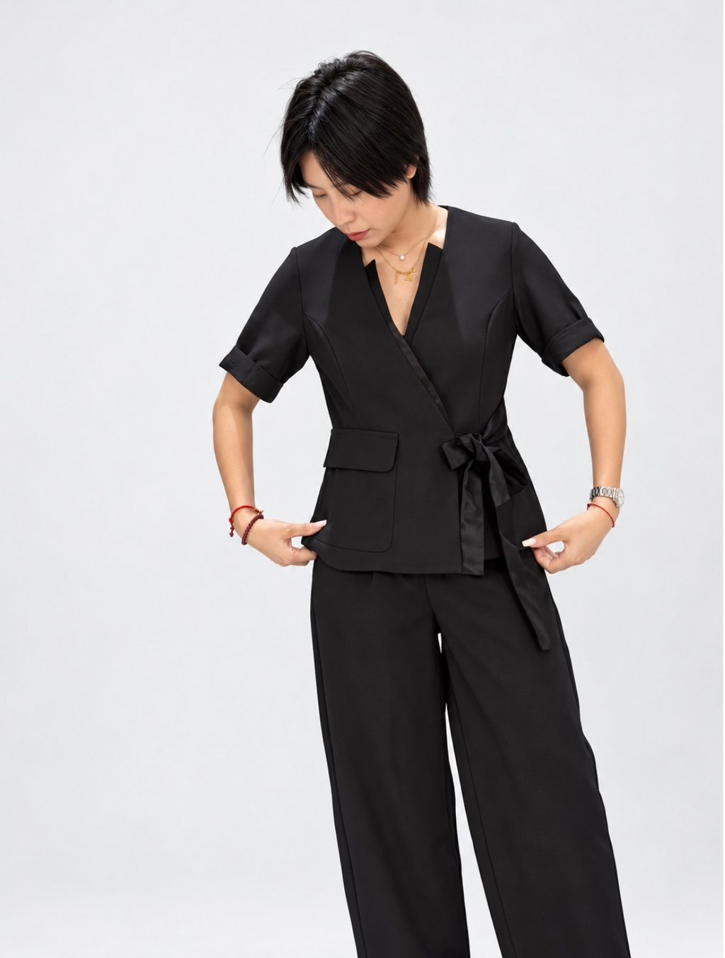 6867 Wrap top ( casacca incrociato)
