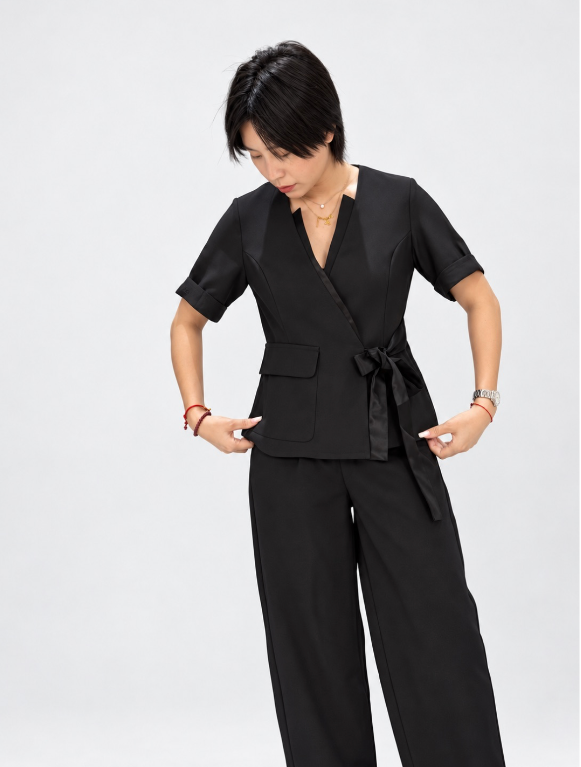 6867 Wrap top ( casacca incrociato)