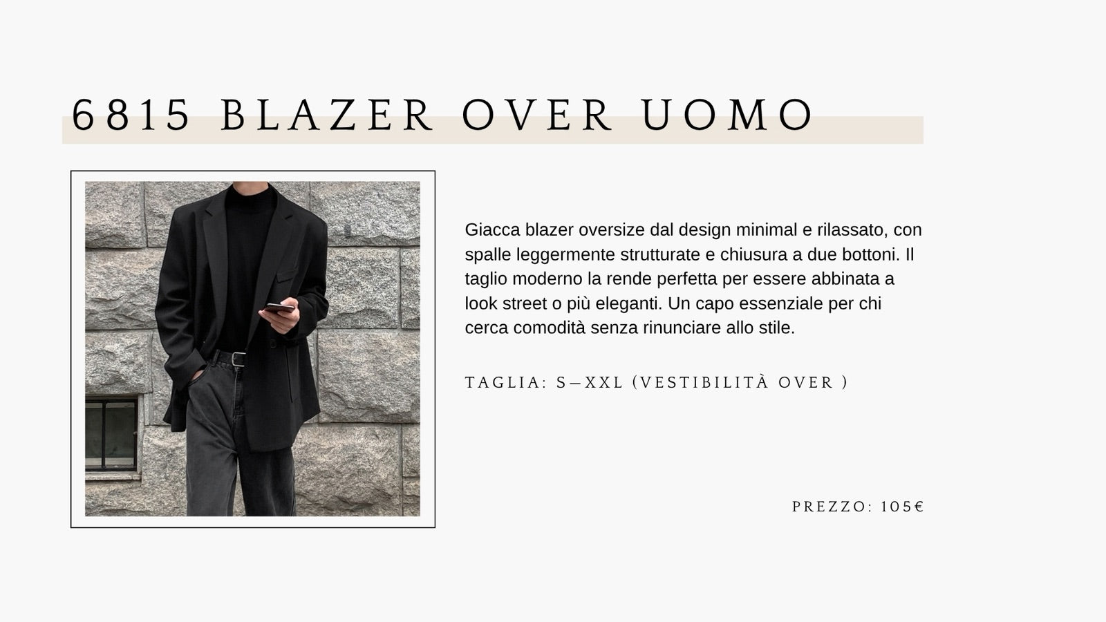 6815 Blazer over uomo