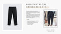 6858 Pantaloni unisex slim fit