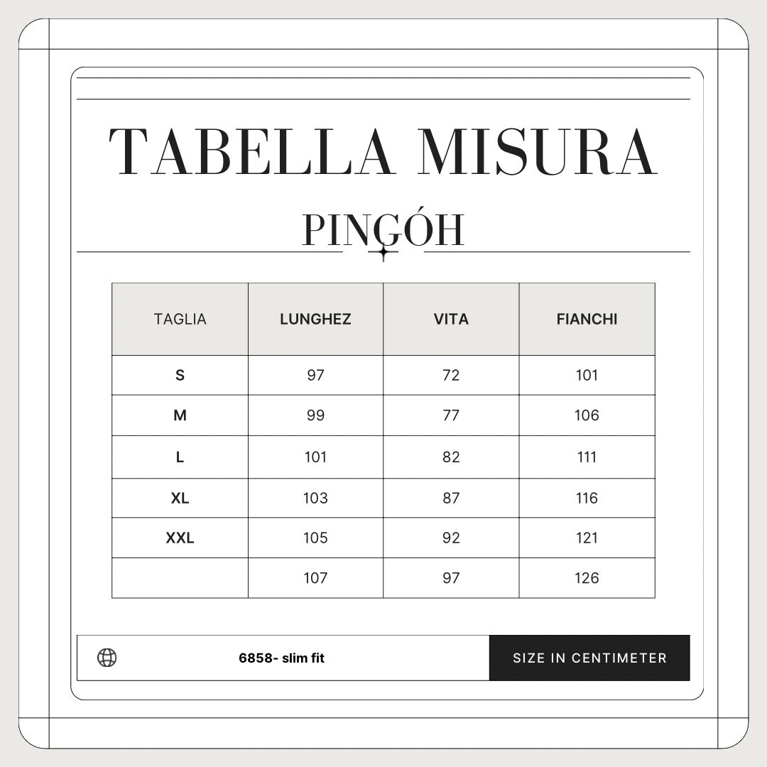 6858 Pantaloni unisex slim fit